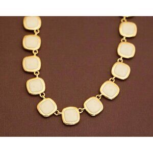 Vintage Victorian Two Tone Reversible Necklace 18 inch - U5